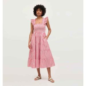 Hill House Ellie Nap Dress Size XS Cherry Stripe